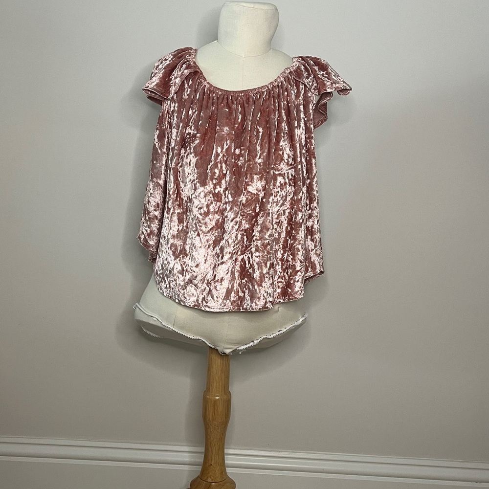 Crushed Velvet Pink Shirt